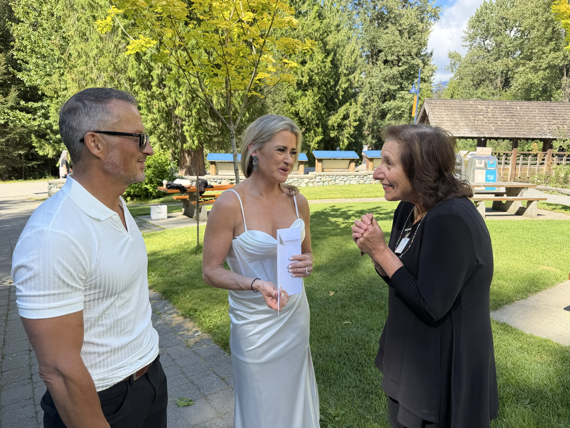 The intimate outdoor ceremony in Whistler